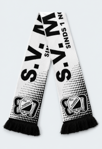 Foto van de SV Marken sjaal in zwart witte kleuren